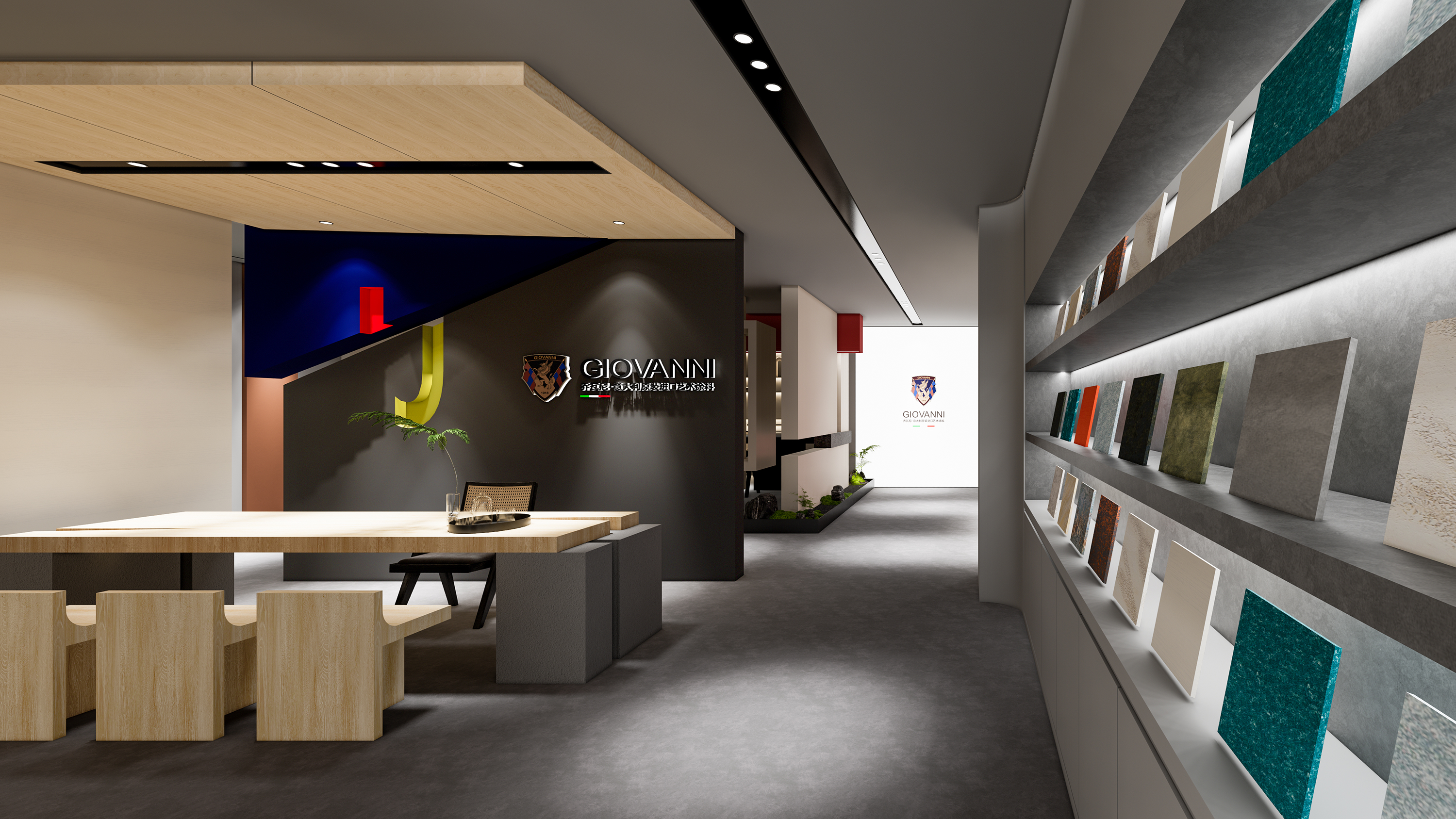 浙江湖州 | 乔瓦尼艺术涂料旗舰店效果图展示